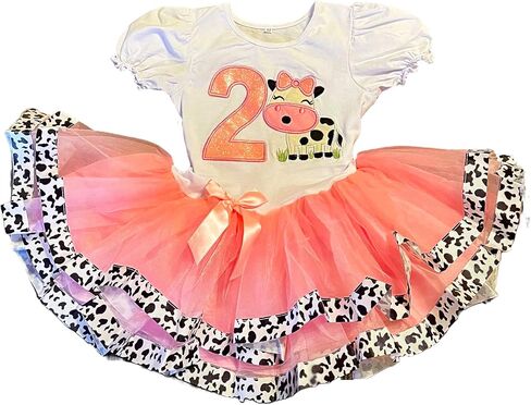 زي عيد ميلاد البقرة، زي عيد ميلاد المزرعة، فستان بقرة توتو بارنيارد لعيد ميلاد البقرة، مقاس 2-3T in Kuwait