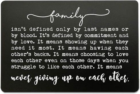 Family Isn't Defined Only By Last Names or By Blood, Wallet Insert Card Gift, Family Gift, Friendship Gifts, Adopted Family Gifts, Gifts of Love, Never Giving Up On Each Other in Kuwait