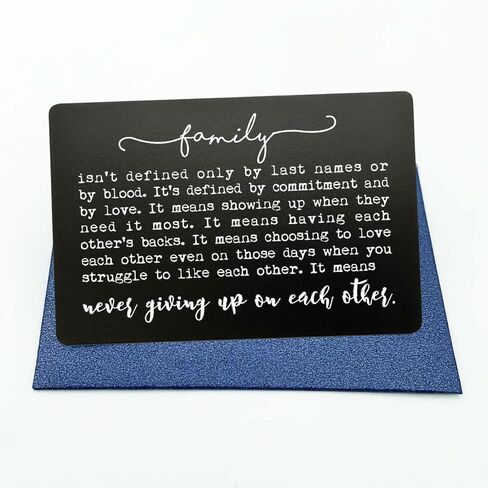 Family Isn't Defined Only By Last Names or By Blood, Wallet Insert Card Gift, Family Gift, Friendship Gifts, Adopted Family Gifts, Gifts of Love, Never Giving Up On Each Other in Kuwait