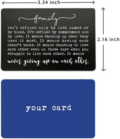 Family Isn't Defined Only By Last Names or By Blood, Wallet Insert Card Gift, Family Gift, Friendship Gifts, Adopted Family Gifts, Gifts of Love, Never Giving Up On Each Other in Kuwait