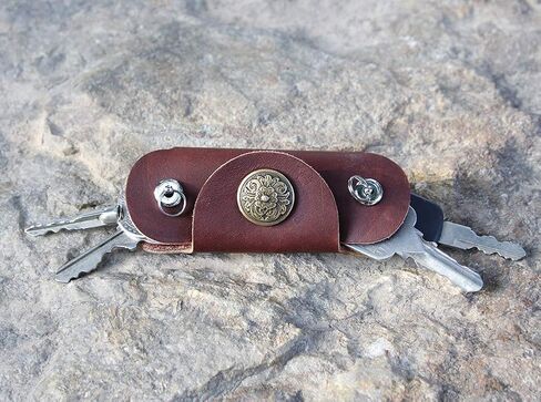 Upgraded Minimalist Leather Key Case Securely Prevents Falling Off Key Holder Key Organizer in Saudi Arabia