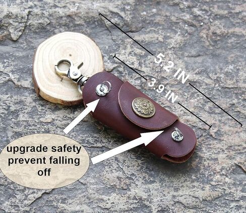 Upgraded Minimalist Leather Key Case Securely Prevents Falling Off Key Holder Key Organizer in Saudi Arabia