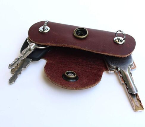 Upgraded Minimalist Leather Key Case Securely Prevents Falling Off Key Holder Key Organizer in Saudi Arabia