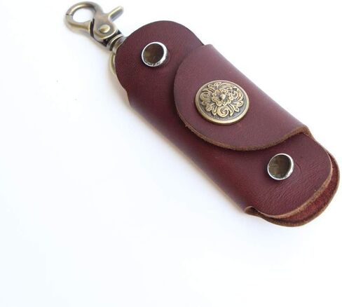 Upgraded Minimalist Leather Key Case Securely Prevents Falling Off Key Holder Key Organizer in Saudi Arabia