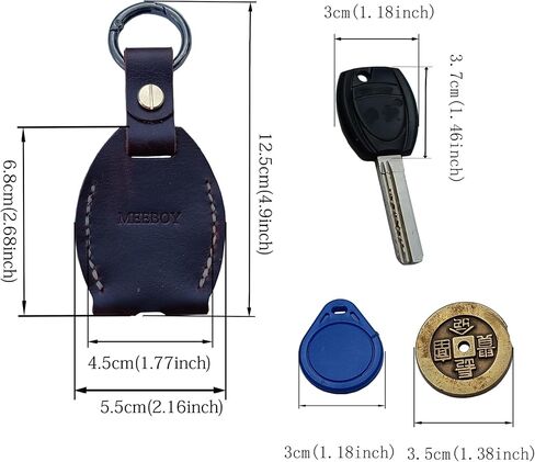 Handmade Key chain Leather Protective Key Holder Large Capacity Protective Case Key sleeve key fob case (Black) in Kuwait