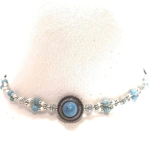 Turquoise Concho Hat Band Bead Gemstone Micro Suede Leather Adjustable Sizing in Saudi Arabia