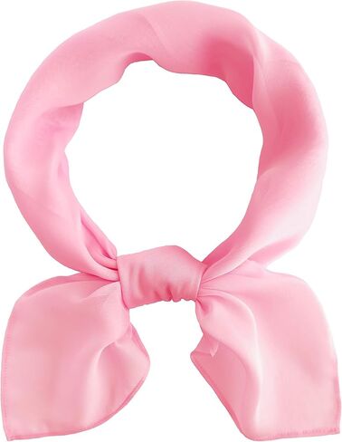 34 Color Variations Sheer Chiffon Square Neck Scarf 27"x27" Neckerchief 1950s Headscarf for Women (Blue Purple) in Kuwait