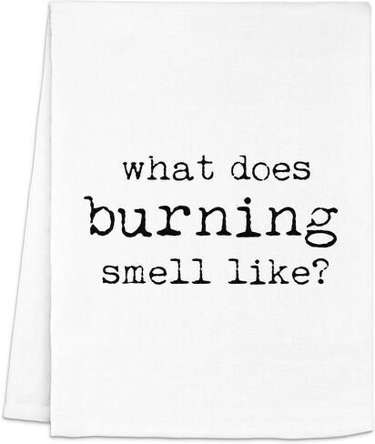 Funny Dish Towel, Fold In The Cheese Flour Sack Kitchen Towel, Sweet Housewarming Gift, Farmhouse Kitchen Decor, White or Gray (Gray) in Kuwait