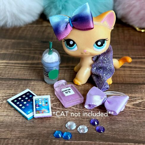 Pet Shop Accessories LPS 10 PC Lot Bow Skirt Clothes CAT NOT Included … in Saudi Arabia