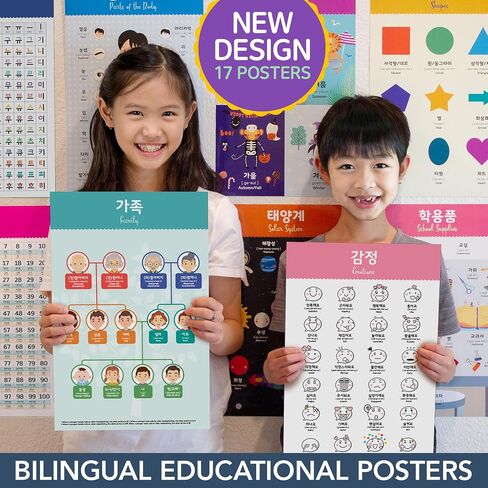 Korean Educational Posters, 11x17 (17 Posters) in Kuwait