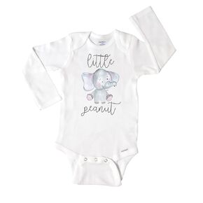 Little Peanut Baby Shower Gift, Gender Neutral Newborn Baby Clothes, Pregnancy Announcement Onesie for Dad 491 (Long Sleeve 0-3 Months)