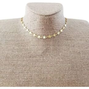 Star Chain Choker Sarah Cameron Necklace Obx Jewelry (Gold Plated)