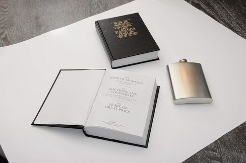 Book of Mormon Book Safe w/ 8oz Hidden Flask - Funny Gift - Genuine with Real Pages - Pearl of Great Price - Secret Hollow Diversion Storage in Saudi Arabia