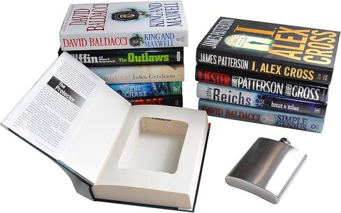 قارورة مخفية للكتب - هدية مضحكة - كتاب أصلي - صندوق هدايا مخبأ للكحول من BookMods - 8 أونصة من الفولاذ المقاوم للصدأ in Saudi Arabia