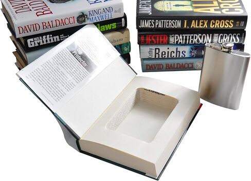 قارورة مخفية للكتب - هدية مضحكة - كتاب أصلي - صندوق هدايا مخبأ للكحول من BookMods - 8 أونصة من الفولاذ المقاوم للصدأ in Saudi Arabia