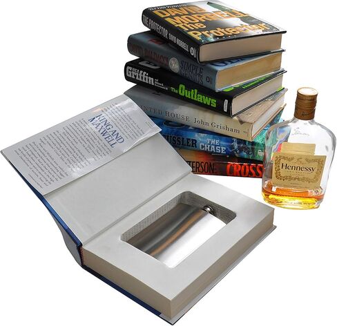 قارورة مخفية للكتب - هدية مضحكة - كتاب أصلي - صندوق هدايا مخبأ للكحول من BookMods - 8 أونصة من الفولاذ المقاوم للصدأ in Saudi Arabia