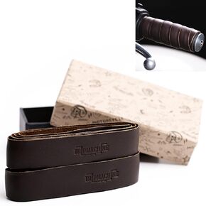Trip Machine Company Leather Motorcycle Grips Wrap Tobacco Brown in Saudi Arabia