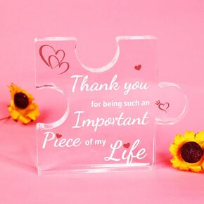 Romantic Valentine's Day Gifts for Women, Birthday Gifts for Wife, I LOVE YOU Anniversary Gifts for Your Loved Ones, Engraved Acrylic Block Puzzle in Kuwait