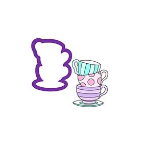 قاطعة بسكويت أكواب الشاي المكدسة - قاطعة بسكويت فنجان الشاي - قاطعة بسكويت الأكواب - قاطعة بسكويت المشروبات in Kuwait