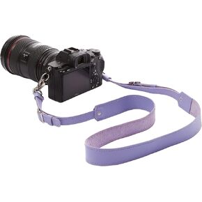 أحزمة كاميرا جلدية مخصصة للمصورين - حزام كاميرا مريح للرقبة والكتف لكاميرات DSLR - هدايا فريدة مصنوعة يدويًا للكاميرا للنساء والرجال (وردي)