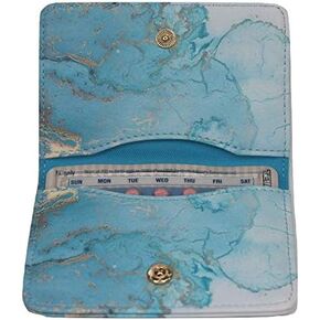 Birth Control Pill Case/Wallet - Marble Blue - Cute and Discreet 4" x 3" in Saudi Arabia