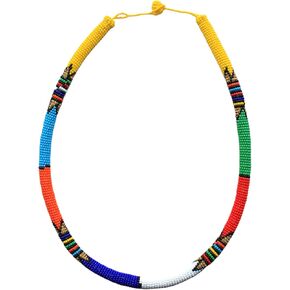 قلادة أنبوب الزولو الأفريقية التقليدية | بقلم Woza Moya (تعال يا روح التغيير) | مصنوع يدويًا بواسطة الحرفيين في مركز هيلكريست للإيدز في جنوب أفريقيا in Kuwait