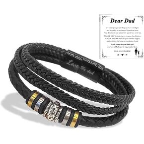 Dad Bracelet as fathers day gifts for dad from daughter, Mens Braided Nautical Steel Cuff Bracelet, Handmade Bracelet To My Dad Birthday Gifts from Son