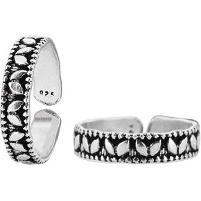 Handcrafted Silver Toe Ring for Women | Adjustable Pair of Toe Rings | Sterling Silver 925 | Handmade Body Jewelry (TR-02) in Saudi Arabia