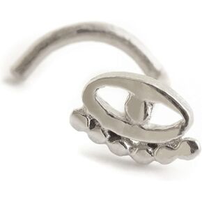 Silver Nose Stud, Nose Piercing, Nose Screw, Eye earring/Eye stud, Nose Ring, Nostril Pin, Tragus, Helix or Cartilage, Rook, Handmade Designer. in Saudi Arabia