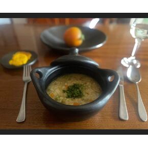 Traditional Colombian Dinner Soup Bowl with Lid Diameter 6 Inches 25 Oz Serving Bowl Black Clay Original 100% Handcrafted Made in Tolima Colombia in Kuwait