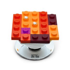 Brick Pieces Pop Grip by Re-Do Bricks ® - Original Brick Piece Design - Excellent gift - Security and comfort using your phone (Berries Red Shades)