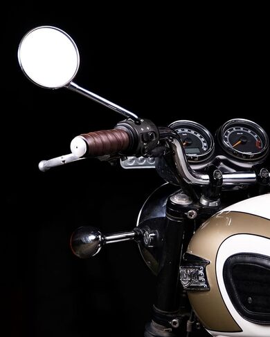Trip Machine Company Leather Motorcycle Grips Wrap Tobacco Brown in Saudi Arabia