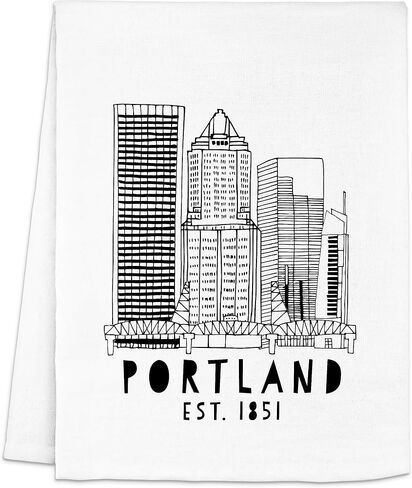 Moonlight Makers Kitchen Towels, Los Angeles Skyline, Flour Sack Dish Towel, Farmhouse Home Decor, Bar Tea Towels, Gray Dish Towel in Kuwait
