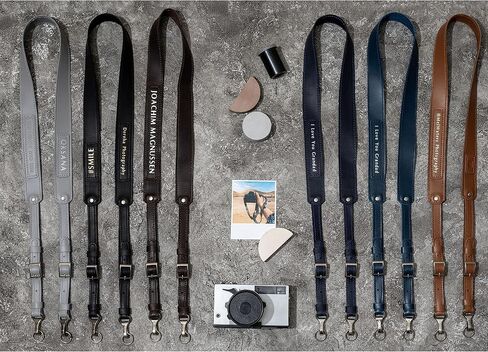 Personalized Leather Camera Straps for Photographers - Comfortable Neck and Shoulder Camera Strap for DSLR Cameras - Unique Handmade Photographer Gifts for Women and Men (Navy Denim) in Saudi Arabia