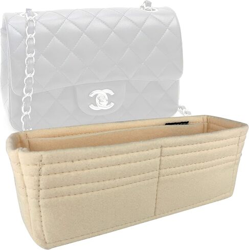 منظم Zoomoni لـ Chanel Classic Flap New Mini (طول الحقيبة 8 بوصات / 20 سم) [مصنوع يدويًا ممتاز] in Saudi Arabia