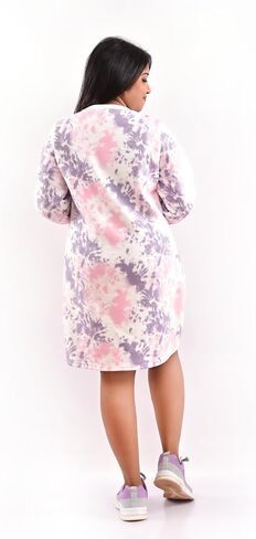 Fleece fabric Tie & Dye Winter Dress T&D/FROCK/MEDIUM/AUG (M) in Saudi Arabia
