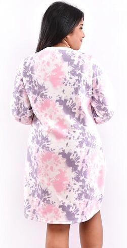 Fleece fabric Tie & Dye Winter Dress T&D/FROCK/MEDIUM/AUG (M) in Saudi Arabia