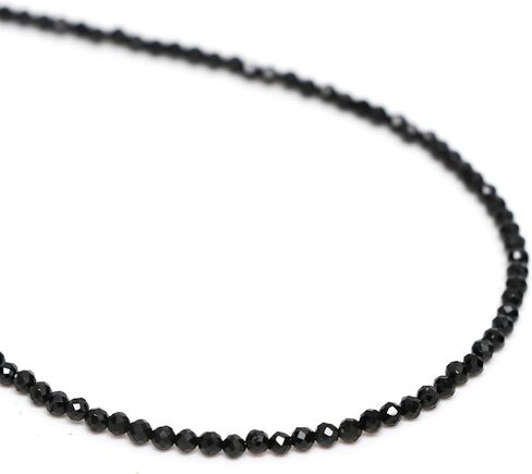 Gempires Amethyst Beaded Choker Necklace, Amethyst Faceted Beads 2.4-2.5 mm, February Birthstone, Amethyst Jewelry 18 inch Adjustable 14k Gold Plated Chain in Kuwait