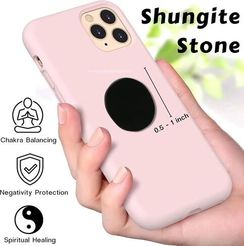 ملصق Orgonite Shungite الفاخر، مجموعة من قطعتين للحماية، حماية مصممة خصيصًا للهاتف الخلوي، مانع موثوق للهاتف الخلوي، حماية ضد الإشعاع الضار (قلب) in Kuwait
