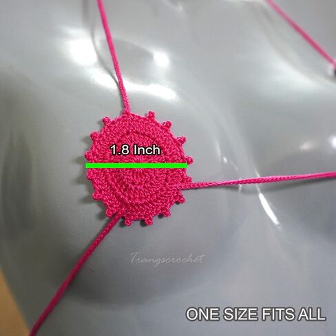Hot pink crochet extreme micro bikini top Tiny bikini top for women sexy in Saudi Arabia