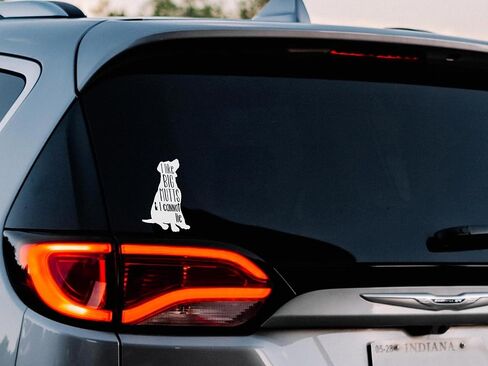 WHITE I Like Big Mutts and I Cannot Lie Decal | 5" tall by 3.5" wide | Dog Lover Gift | Fur Mom Decal | Fur Baby Sticker | Dog Mom | Dog Mama | Yeti Laptop Window Cup Decal | Kais Design in Saudi Arabia