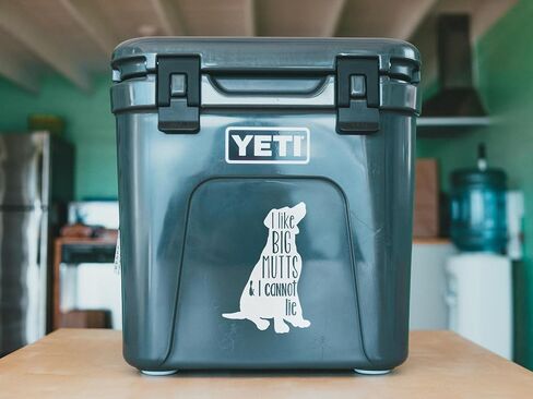 WHITE I Like Big Mutts and I Cannot Lie Decal | 5" tall by 3.5" wide | Dog Lover Gift | Fur Mom Decal | Fur Baby Sticker | Dog Mom | Dog Mama | Yeti Laptop Window Cup Decal | Kais Design in Saudi Arabia
