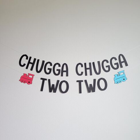 Chugga Chugga Two Two - 2nd Birthday Train Banner in Saudi Arabia