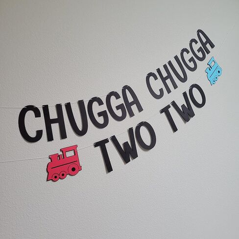 Chugga Chugga Two Two - 2nd Birthday Train Banner in Saudi Arabia