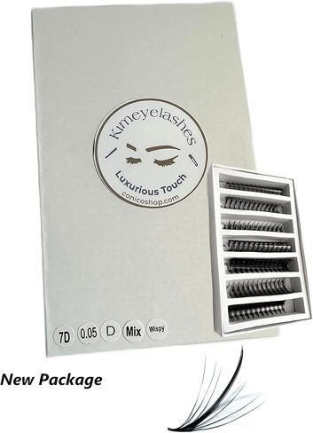 1000 Wispy Premade fans 0.05 0.07 Mixed Lengths 10-16mm 5D 7D Lashes Volume loose Fans C D Curl Handmade Fan eyelash extensions Kimeyelashes promade fan (5D - 0.07 - Curl C) in Kuwait