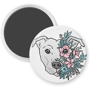 Pitbull Terrier Dog Badge Reel Retractable for ID or Key Card Badge Holder Gift Nurse (1.75 Inch Button) in Kuwait