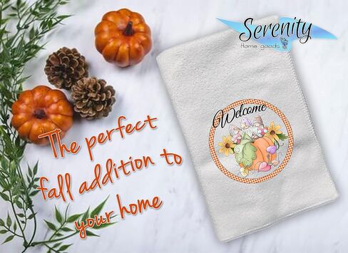 Fall Decor | Fall Decorations Kitchen Towels | Fall Hand Towels For Bathroom | Pumpkin Decor | Autumn Table Decorations | Harvest Thanksgiving Halloween Gnomes in Kuwait