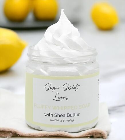 Sugar Sweet Lemon Whipped Soap Sugar Scrub | Body Scrub | Whipped Scrub | Gift for Her in Kuwait