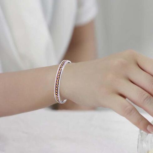 Gold Cuff Bracelets Adjustable Open Engraved Bangle Bracelets Stainless Steel Jewelry Birthday Halloween Christmas Gifts for Women Men in Kuwait