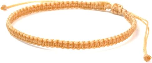 Minimal Wax Rope Handmade Adjustable Friendship Bracelet (Black) in Saudi Arabia